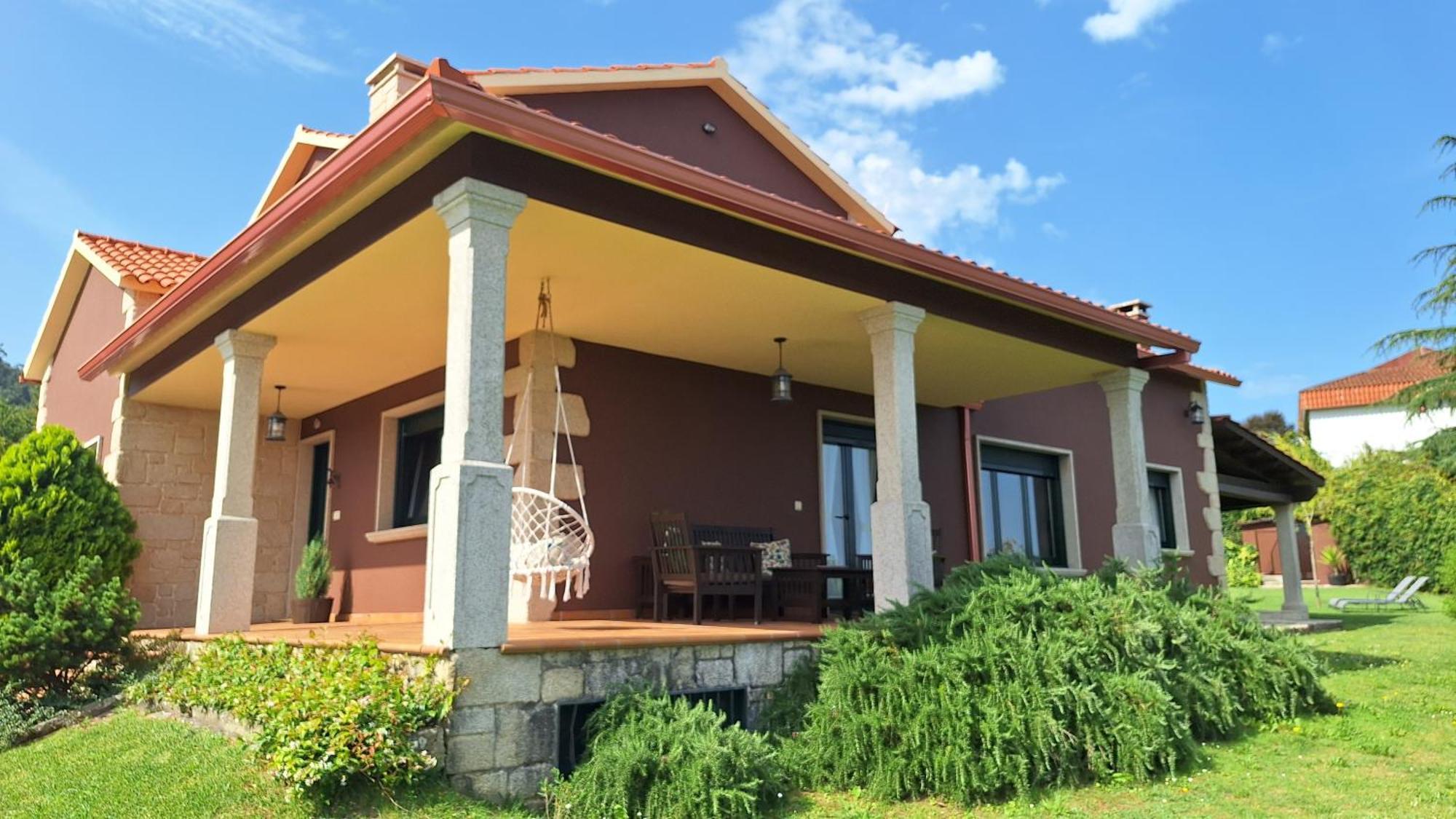 Chalet Rural 400 M Playa Piscina Barbacoa Chimenea Bueu Eksteriør billede