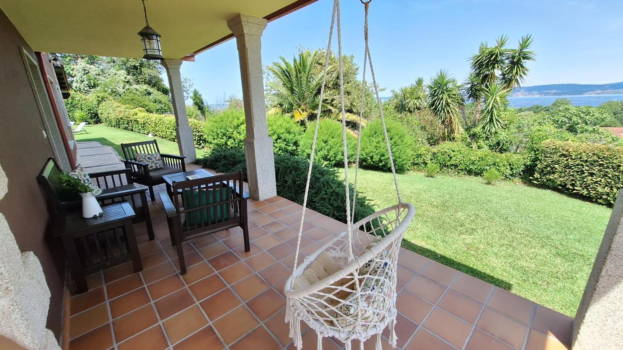 Chalet Rural 400 M Playa Piscina Barbacoa Chimenea Bueu Eksteriør billede