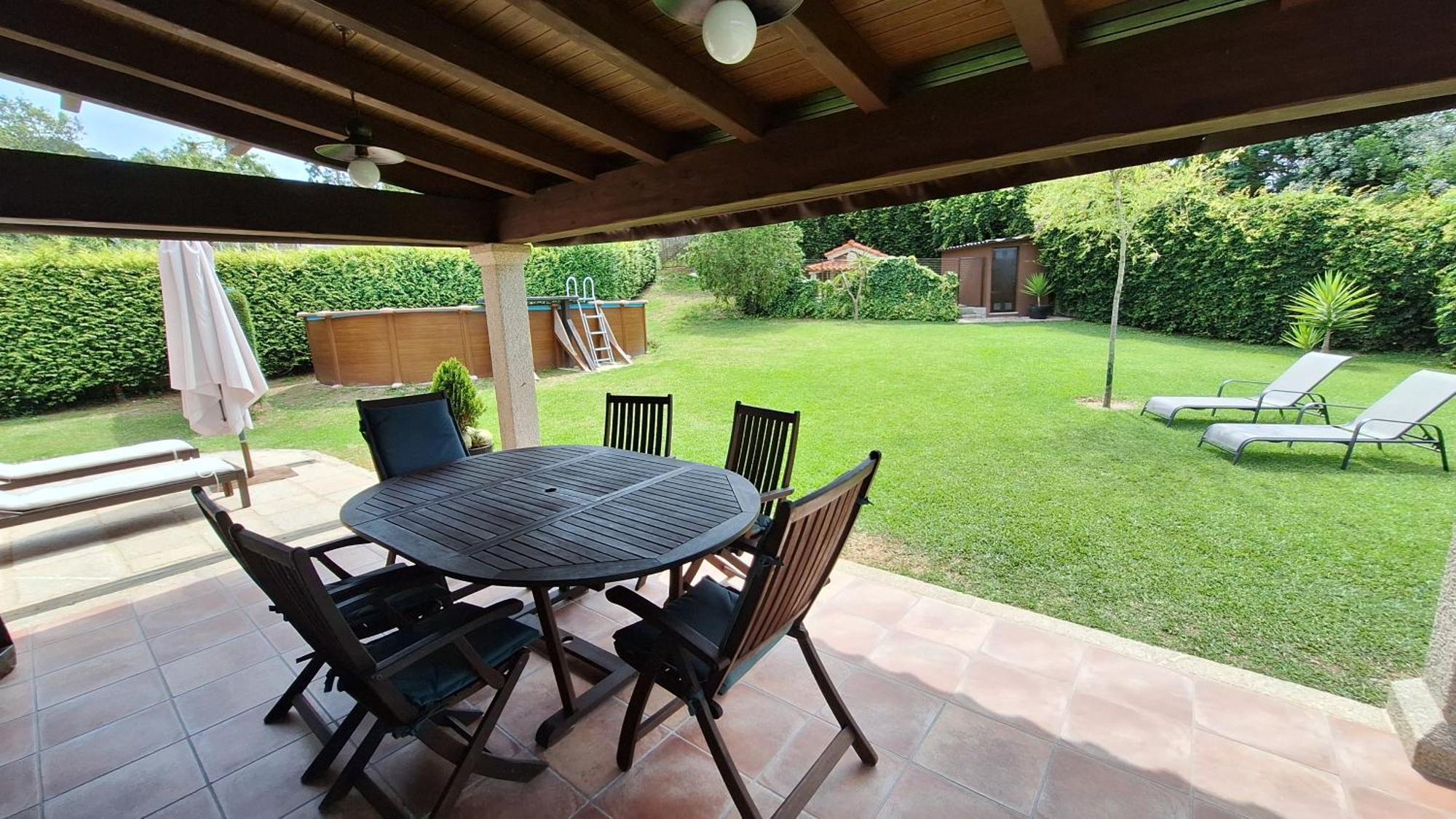 Chalet Rural 400 M Playa Piscina Barbacoa Chimenea Bueu Eksteriør billede