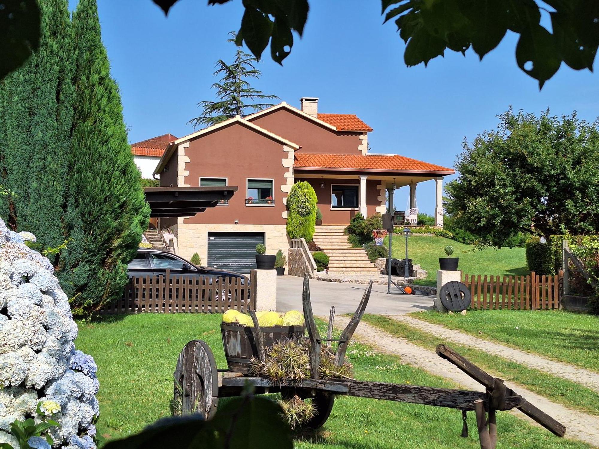 Chalet Rural 400 M Playa Piscina Barbacoa Chimenea Bueu Eksteriør billede
